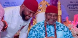 Pete Edochie and his son, Yul