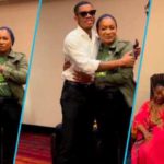The second lady eye-talks KiDi to greet David Dontoh and Akorfa Ejani Photo credit: @kidihq