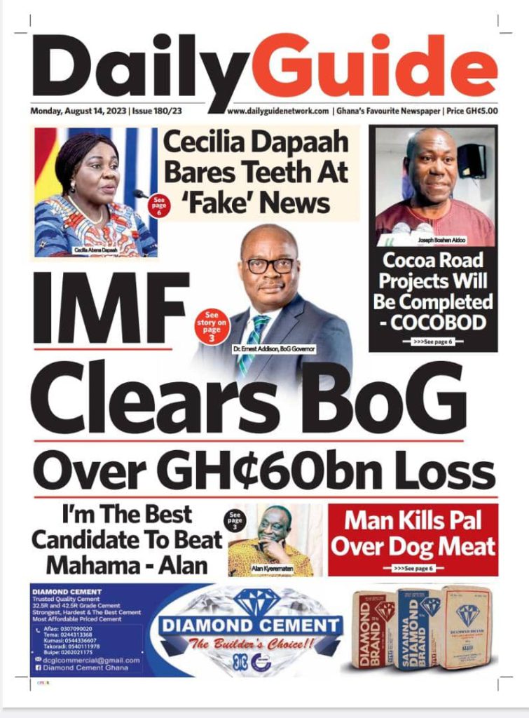 Newspaper headlines in ghana