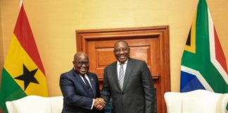 Akufo-Addo and President of the Republic of South Africa, Cyril Ramaphosa,