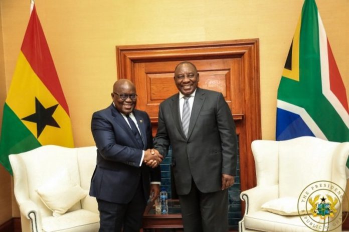 Akufo-Addo and President of the Republic of South Africa, Cyril Ramaphosa,