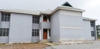 The completed residential building for teachers of Aburi Girls SHS