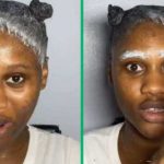 A video of a woman relaxing her hair and eyebrows became a viral hit. Image: @yourhaircatalogue