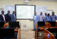 A former student of the University of Cape Coast (UCC), Reverend Henry Godson-Afful, has made a generous contribution by providing a digital smart board to the College of Education Studies.