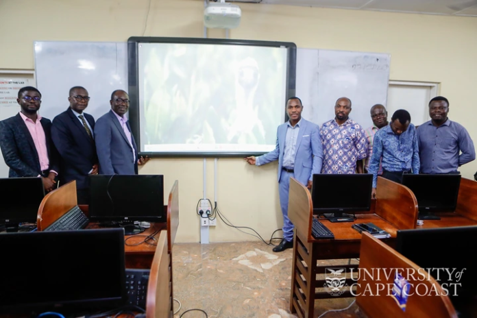 A former student of the University of Cape Coast (UCC), Reverend Henry Godson-Afful, has made a generous contribution by providing a digital smart board to the College of Education Studies.