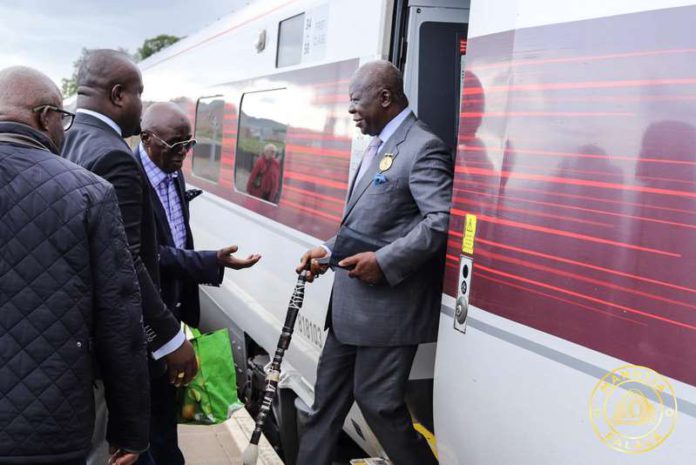 Otumfour Osei Tutu II arrives in Scotland for a 3-day working visit Credit: Manhyia Palace