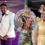 Ghanaian couple Davina Ama Adu-Boamah, Eugene Hagan-Dodoo and Samira Bawumia rock elegant outfits. Photo credit: @osei_douglas