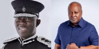 IGP Dr George Akuffo Dampare (leftI and ex-President John Dramani Mahama