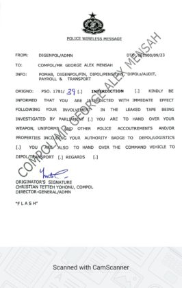 COP Alex Mensah interdicted over leaked tape - Adomonline.com