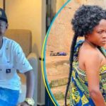 Yaw Dabo is in a synthetic wig in a new movie. Image Credit: @samuel_dabo