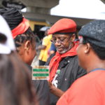 Rex Omar at #OccupyBoGprotest in Accra on October 3, 2023