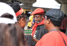 Rex Omar at #OccupyBoGprotest in Accra on October 3, 2023