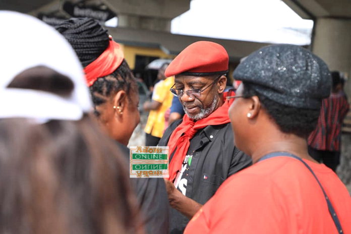 Rex Omar at #OccupyBoGprotest in Accra on October 3, 2023