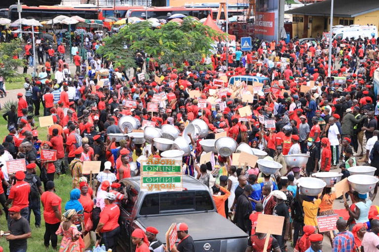 Exclusive photos from #OccupyBoG demo that had hundreds marching in Accra