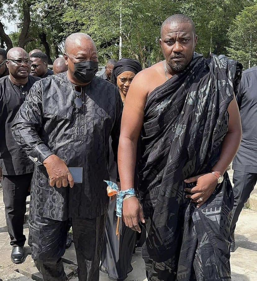 John Mahama, NDC mourn with Dumelo as he buries mum