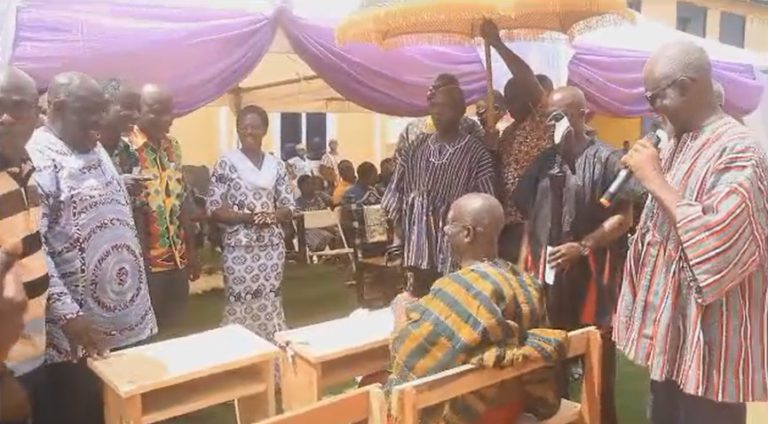 Kwawu East Educational Directorate takes delivery of 204 desks from Nkwatiahene