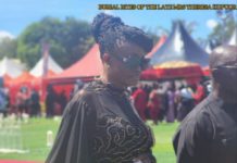 Diana Asamoah arrived at Theresa Kufuor’s funeral 