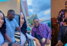 John Dumelo and Benedicta teasing Kalybos Photo Source: mmtvghana