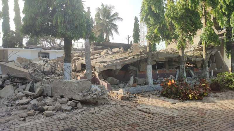 Prof Ameyaw Akumfi’s burnt house