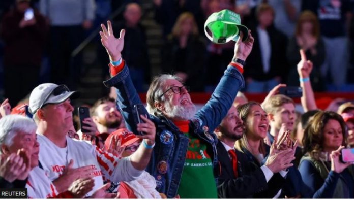 Trump supporters at a rally in New Hampshire this week.