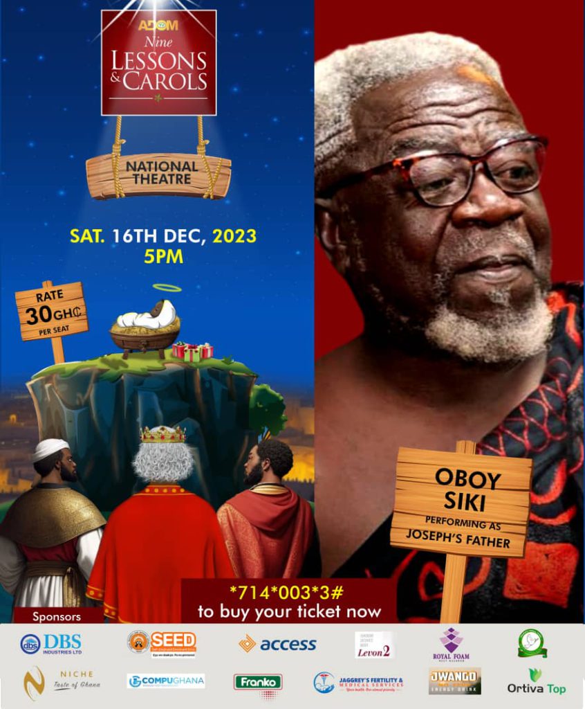 Adom Nine Lessons and Carols 2023 to illuminate National Theatre on December 16