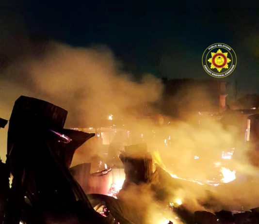 Wedding decorations, electrical equipment destroyed as fire ravages shops at Lapaz