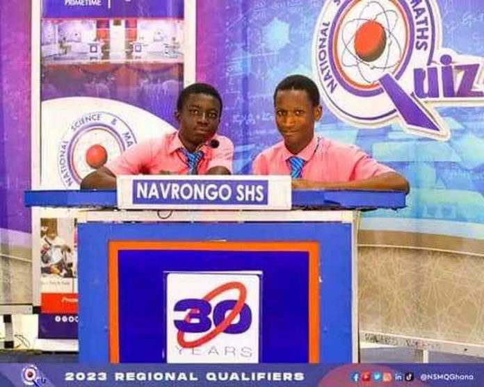 Prince Abugri on the right at NSMQ 2023 regional qualifiers