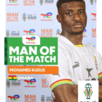 2023 AFCON: Mohammed Kudus named Man of The Match against Egypt