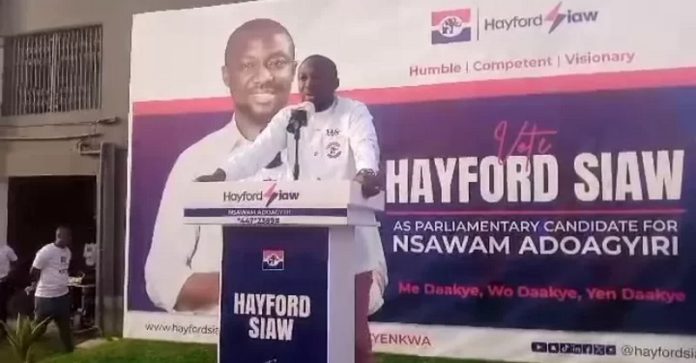 Hayford Siaw’s posters are defaced