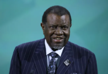 Hage Geingob, who is serving his second term, was first elected as president in 2014 after spending 12 years as the country's longest-serving prime minister [File: Hollie Adams/Bloomberg via Getty Images]