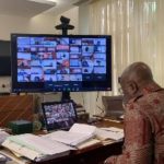 Akufo-Addo during a virtual meeting with ministers | File photo