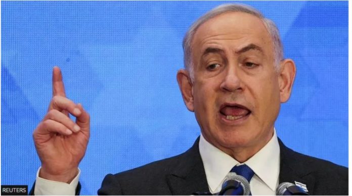 Israeli Prime Minister Benjamin Netanyahu cited a poll showing high levels of support for Israel in the US