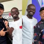 Ramsey Noah and Victor Osuagwu welcomed at the Kotoka International Airport, Ghana by Ghanaian actor Kwadwo Nkansh popualrly referred to as Lil Win for a film project titled "A Country called Ghana'