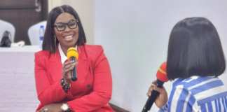 Mz Nana in an interview with Doreen Avio during her Meet the Press event that took place at AH Hotel and Conference, East Legon, Accra