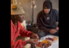 Stonebwoy eats Waakye with Wyclef Jean in USA