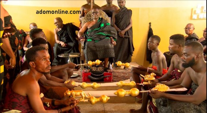 Nana Dwamena Akenten II presiding over Offinso Traditional Council Meeting on March 25, 2024