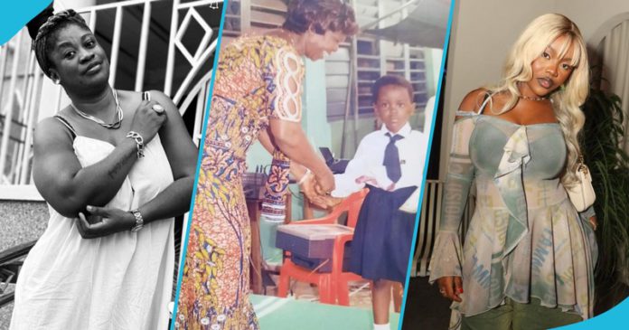 Gyakie and her mother, Mrs Miriam Acheampong, in photos. Image Credit: @gyakie