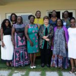 Nana Aba Anamoah, UG VC, NSMQ mistress, others join visiting IMF boss for lunch