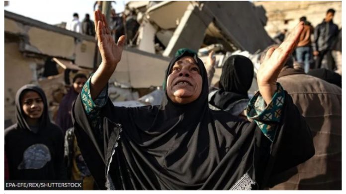 The fighting has reduced much of Gaza to rubble and many of the victims were women and children
