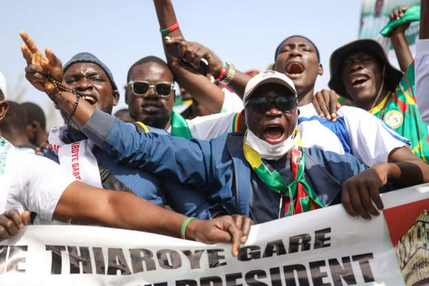The president postponed last month's elections and failed to announce a new date (AFP)