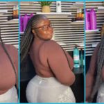 Maame Serwaa is looking prettier with her fine braids Photo source: @silverhairgh