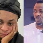 Prophet Nigel Gaisie (right) with Apostle Kumah, the wife of late Dr John Kumah