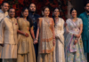 The Ambani family at the engagement of Radhika Merchant (third from left) and Anant Ambani (fourth from left) in January 2023