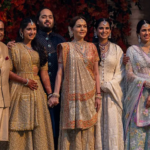 The Ambani family at the engagement of Radhika Merchant (third from left) and Anant Ambani (fourth from left) in January 2023