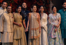 Mark Zuckerberg, Rihanna and Bill Gates among guests at pre-wedding gala hosted by Asia’s richest man The Ambani family at the engagement of Radhika Merchant (third from left) and Anant Ambani (fourth from left) in January 2023