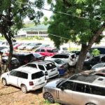 Some of the uncustomed vehicles seized in Koforidua