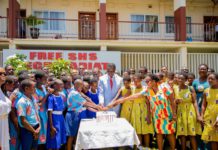 Dr Adutwum marks 60th birthday with schoolchildren