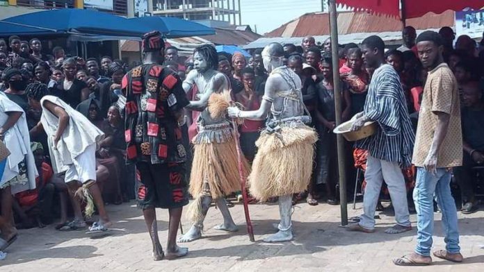 MAGICAL DISPLAYS IN SUNYANI, AS TRADITIONAL PRIESTS AND WARRIORS MOURN LATE SUNYANIMANHENE