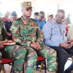 Dr Hafiz Bin-Salih (2nd from right), Upper East Regional Minister, together with members of the delegation seated during a courtesy call on Bawku Naba, Naba Asigri Abugrago Azoka II