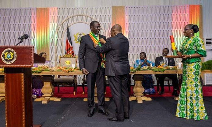 Ghana honours Kenya’s President Ruto